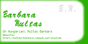 barbara multas business card